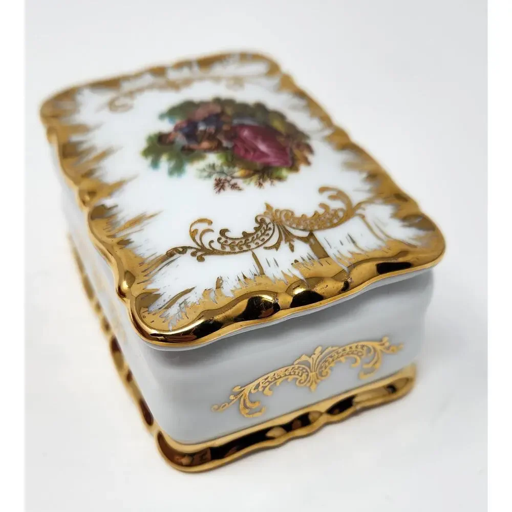 Trinket Jewelry Box | Courting Couple | Bavaria, Germany